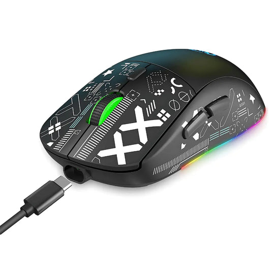Aria - Mouse Gamer 2.4G RGB e Bluetooth